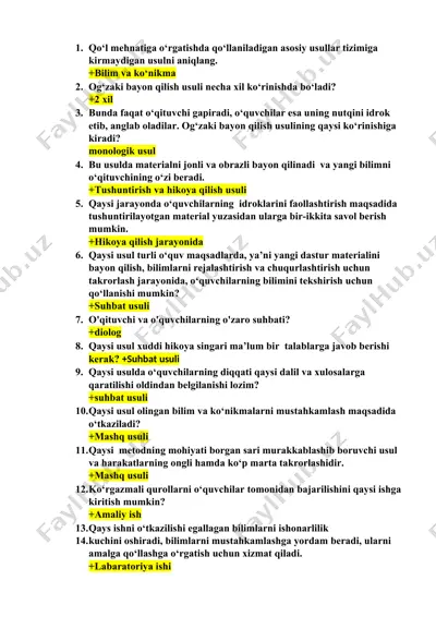 og‘zaki bayon usullari — DOCX