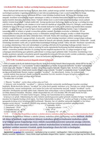 hayotiy faoliyat haqfsizligi va hayot sharoitlari — DOCX