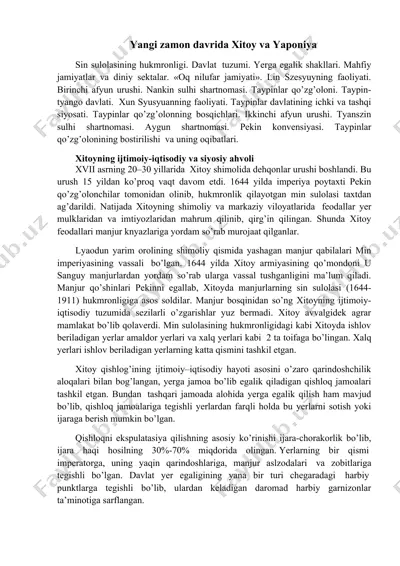 xitoy va yaponiya davriy mazmuniyati — DOC