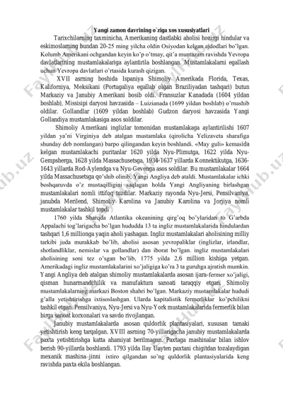 yangi zamon davrining o‘ziga xos xususiyatlari — PDF