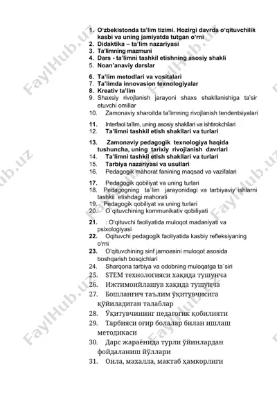 ta'lim tizimi va pedagogik texnologiyalar — DOCX