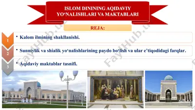 islomining aqidaviy yonalishlari va maktablari — PPTX