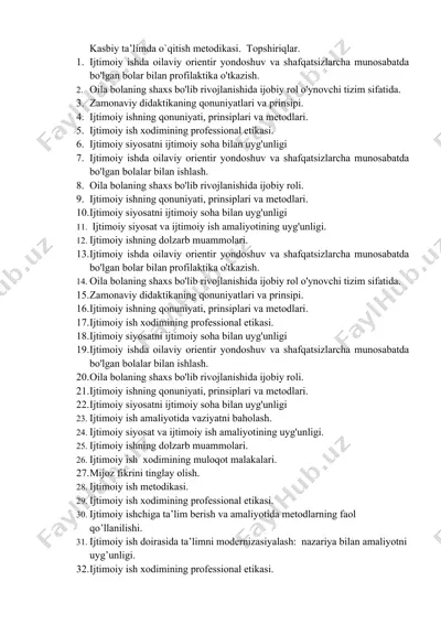 kasbiy ta’limda o`qitish metodikasi — DOCX
