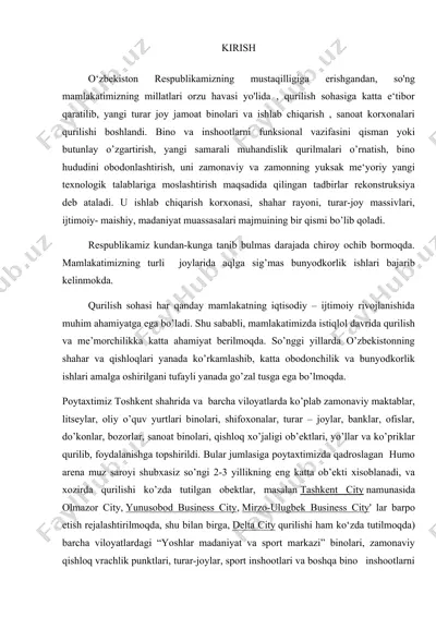 rekonstruksiya va bino qurish sohasi — DOCX