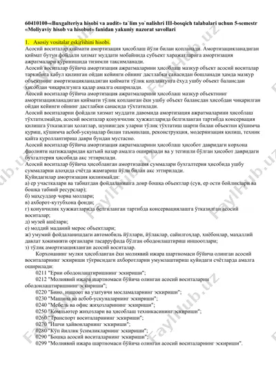 buxgalteriya hisobi va audit — DOC