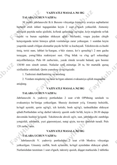 jabrlanuvchilarga birinchi yordam berish — DOCX