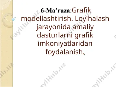 matlab dasturida dyurerning g’aroyib matritsasi — PPT