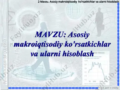 asosiy makroiqtisodiy ko'rsatkichlar va ularni hisoblash — PPT
