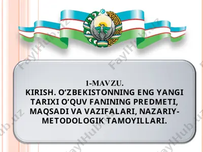 o‘zbekistonning eng yangi tarixi — PPT