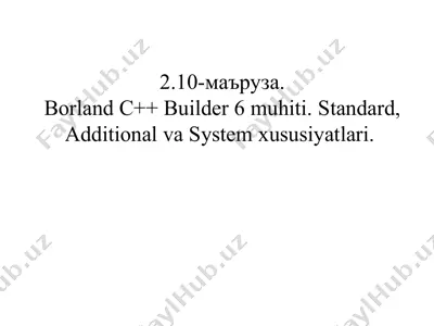 borland c++ builder 6 — PPT