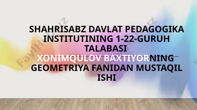 vektorning proektsiyalari — PPTX