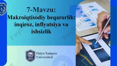 makroiqtisodiy beqarorlik: inqiroz, inflyatsiya va ishsizlik — PPTX