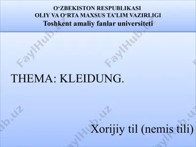kleidung - kleider — PPTX