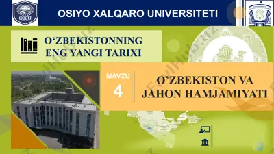 o‘zbekiston respublikasi tashqisiy siyosiy faoliyatining huquqiy asoslari — PPTX