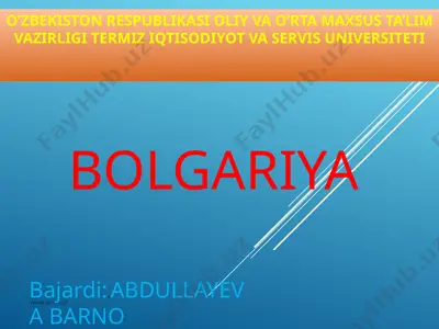 bolgariya — PPTX