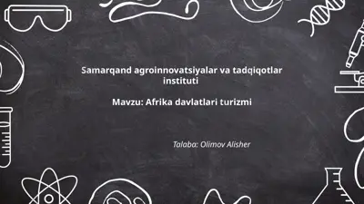 afrika davlatlari turizmi — PPTX