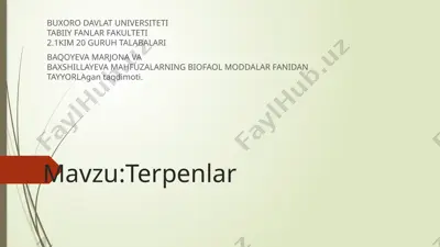 terpenlar — PPTX