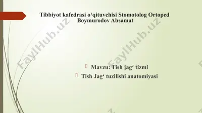 tishjagʻtizmi — PPTX