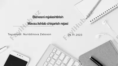 ishlab chiqarish rejasi — PPTX