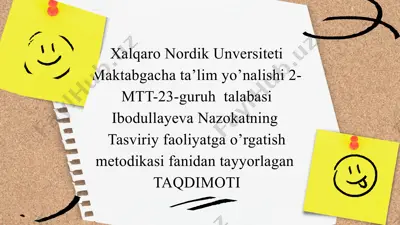 applikatsiya tasvir hosil qilish metodikasi — PPTX