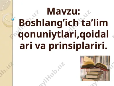 boshlang'ich ta'lim pedagogikasi — PPTX