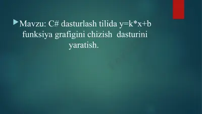 grafik chizish dasturi c# tilida — PPT