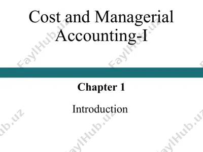 cost and managerial accounting-i — PPTX