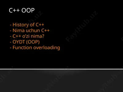 history of c++ — PPTX