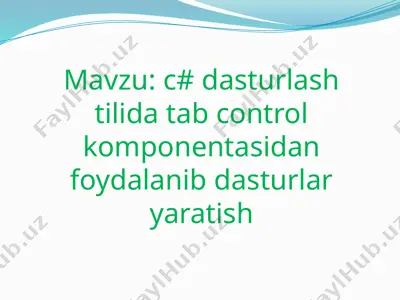 tab control komponentasi — PPTX