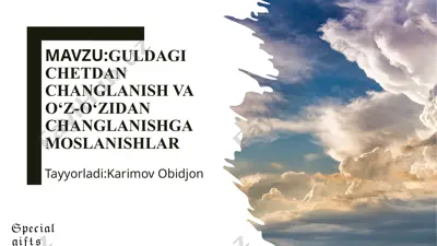 changlanish haqida umumiy tushuncha — PPTX