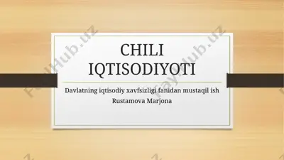 chili iqtisodiyoti — PPTX