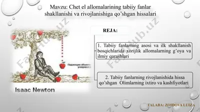 chet el allomalarining tabiiy fanlar shakllanishi va rivojlanishiga qo‘s... — PPTX