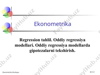 ekonometrika — PPTX