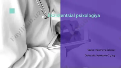 ekzistentsial psixologiya — PPTX