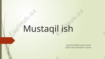 dehqonchilik mahsulotlari — PPTX