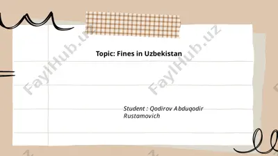 types of fines in uzbekistan and by whom — PPTX