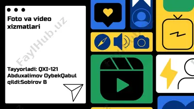 foto va video xizmatlari — PPTX