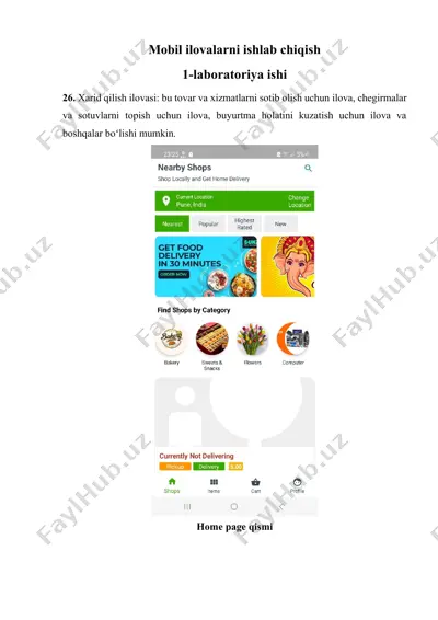 mobil ilovalarni ishlab chiqish 1-topshiriq — DOCX