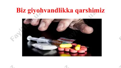 xalqaro narkomaniyaga qarshi kurash — PPTX