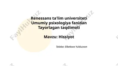 hissiyot — PPTX