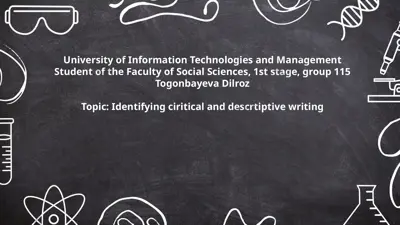 identifying critical and descriptive writing — PPTX