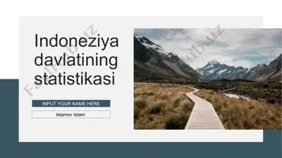 indoneziya iqtisodiyoti — PPTX