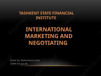 international marketing and negotiating — PPTX