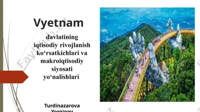 vyetnam iqtisodi va makroiqtisodiy siyosati — PPTX