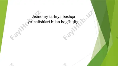 jismoniy madaniyat — PPTX