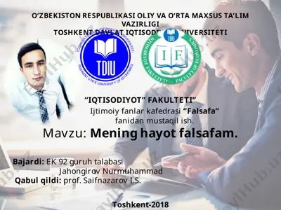 mening hayot falsafam — PPTX