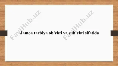 tarbiya metodlari — PPTX