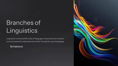 branches of linguistics — PPTX