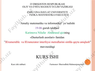dasturlash asoslari kursi — PPTX
