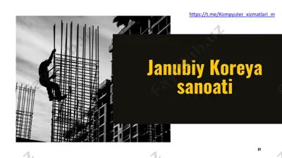 janubiy koreya sanoati — PPTX